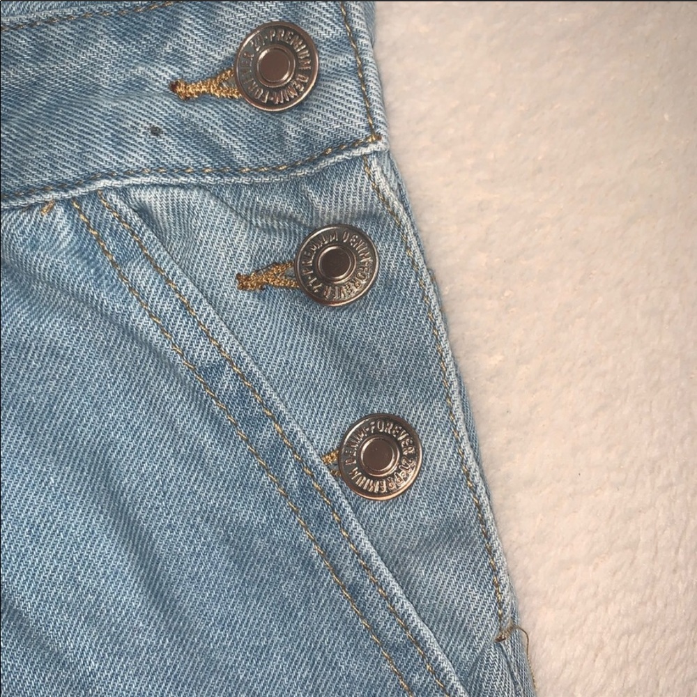 NWT Forever 21 Blue Denim Overall Dress Size SP - Picture 5 of 12